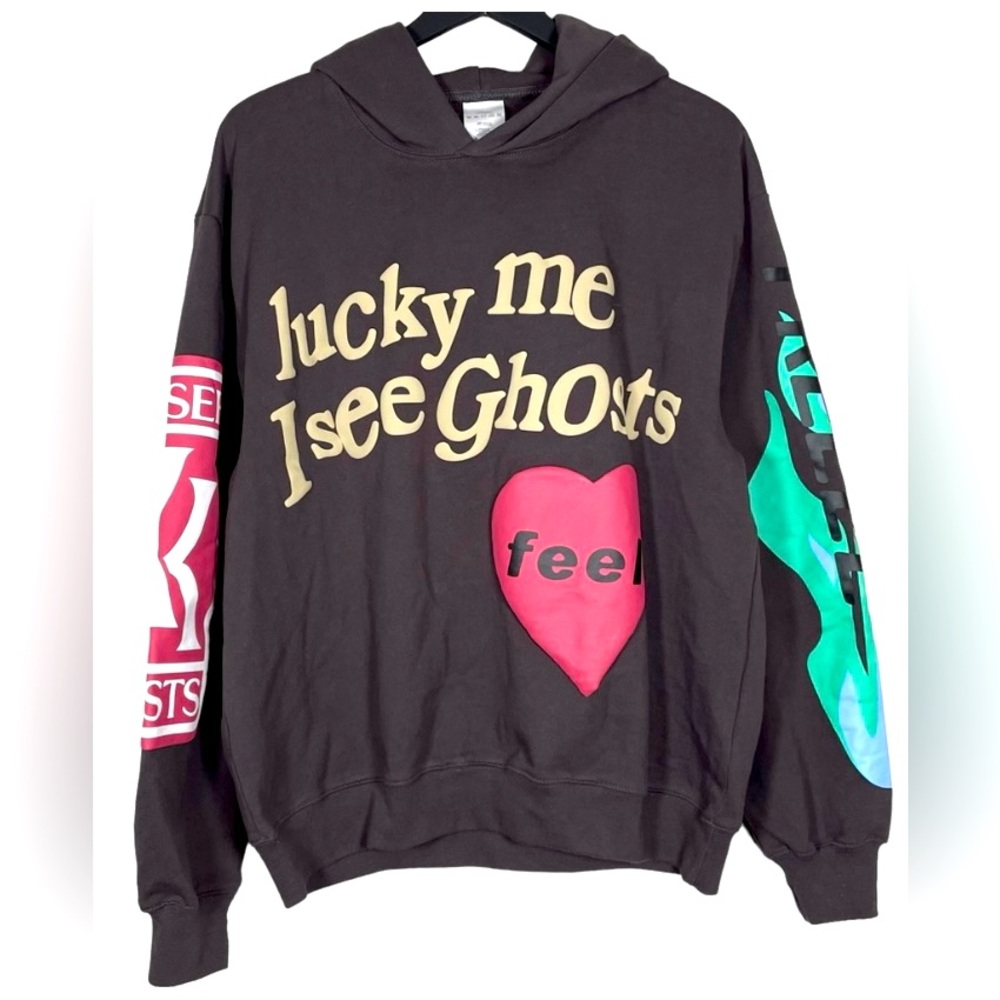 Lucky Me I See Ghosts Camp Flog Gnaw NOV 11 Gray Hooded Sweatshirt